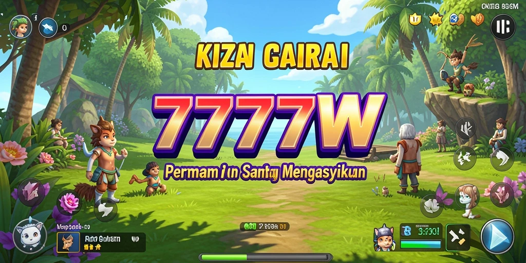 Tampilan gameplay cerah dan mengasyikkan dari 7777W.