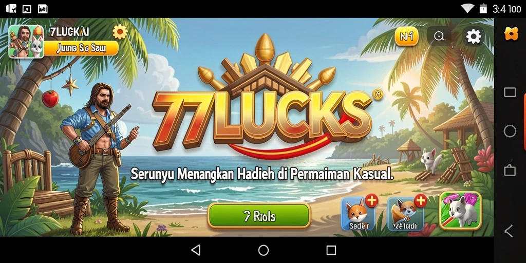 Tampilan gameplay seru dari 77LUCKS yang menghibur.