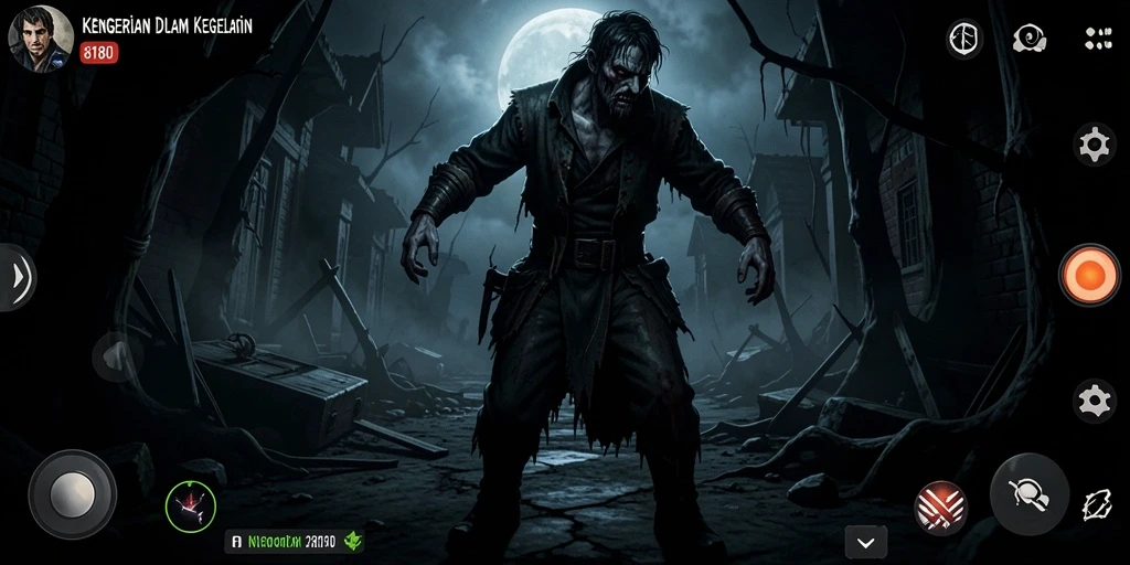 Screenshot utama 8180 menampilkan ketegangan gameplay dalam suasana horror.