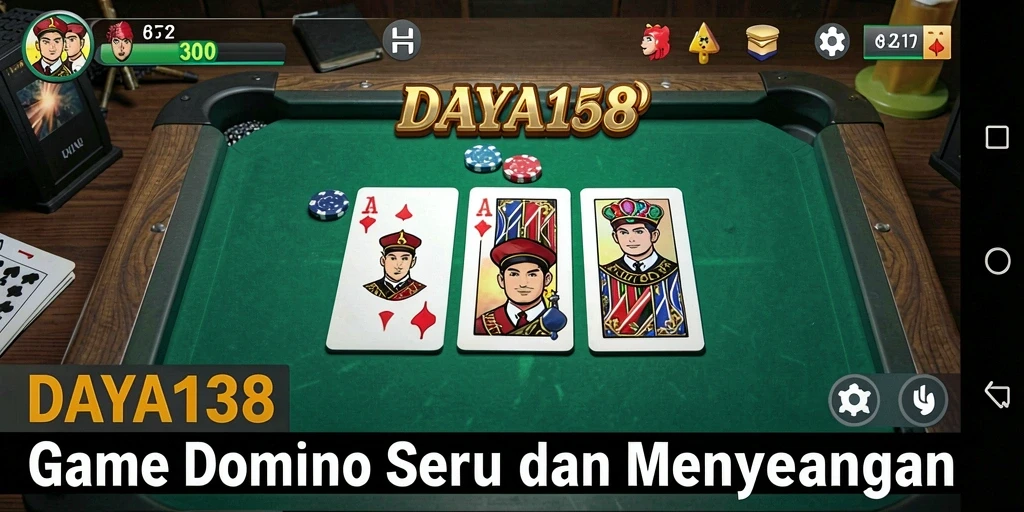Tampilan utama gameplay <strong>DAYA138</strong> menampilkan aksi seru permainan domino.