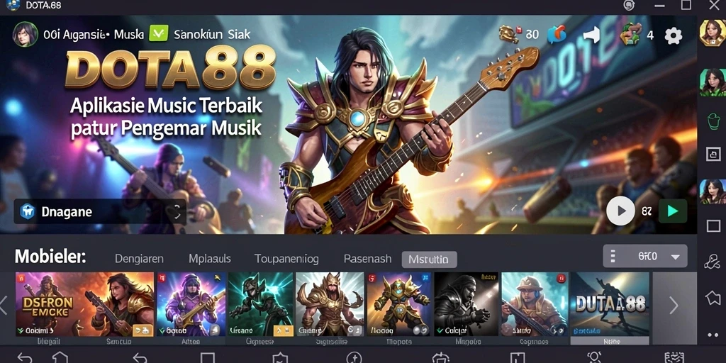 Tampilan screenshot game DOTA88 menunjukkan pengalaman mendengarkan musik yang menyenangkan.