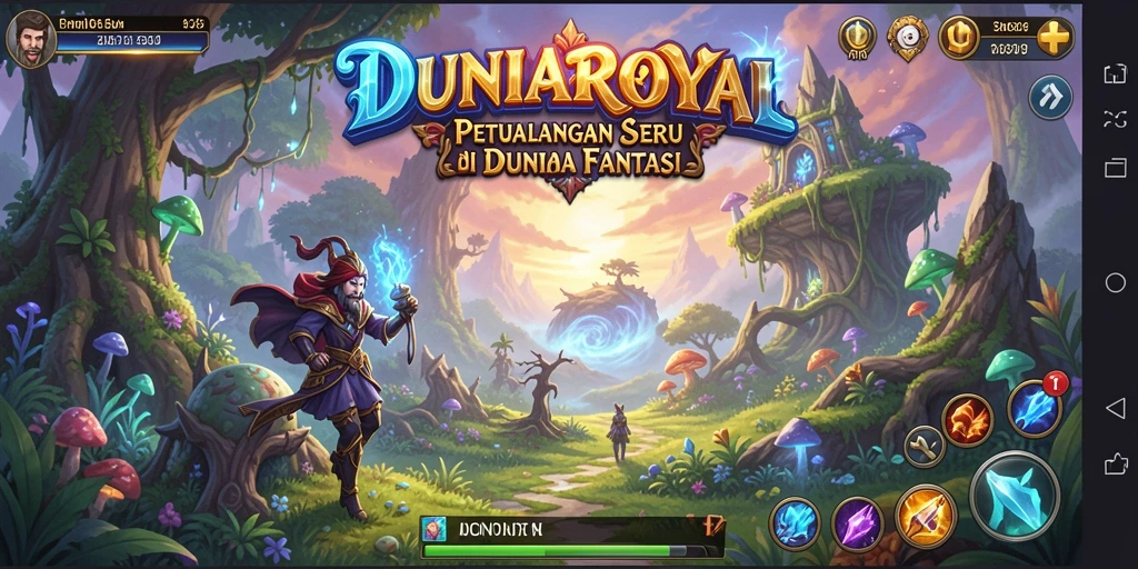 Tampilan gameplay seru DUNIAROYAL di dunia petualangan.