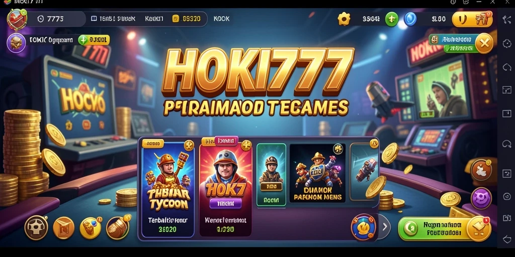 Tampilan utama gameplay HOKI777 dengan elemen Tycoon yang menarik.