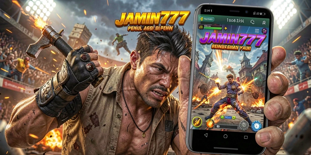 Tangkapan layar menampilkan aksi pertarungan seru dalam JAMIN777.