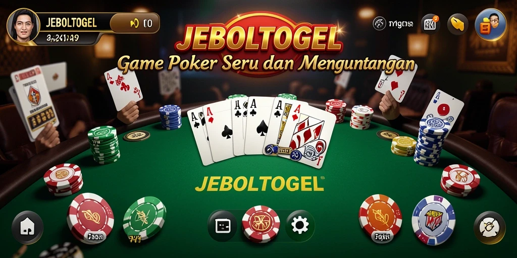 Screenshot JEBOLTOGEL menampilkan momen seru saat bermain poker.
