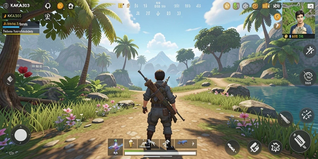 Tangkapan layar gameplay KAKA303 yang menunjukkan dunia terbuka yang luas dan interaktif.