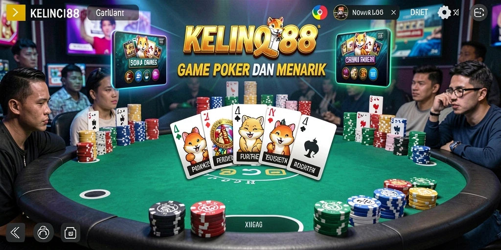Tampilan gameplay menarik dari KELINCI88 saat bermain poker.