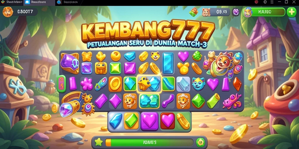 Screenshot gameplay KEMBANG777 yang menunjukkan keseruan Match-3.