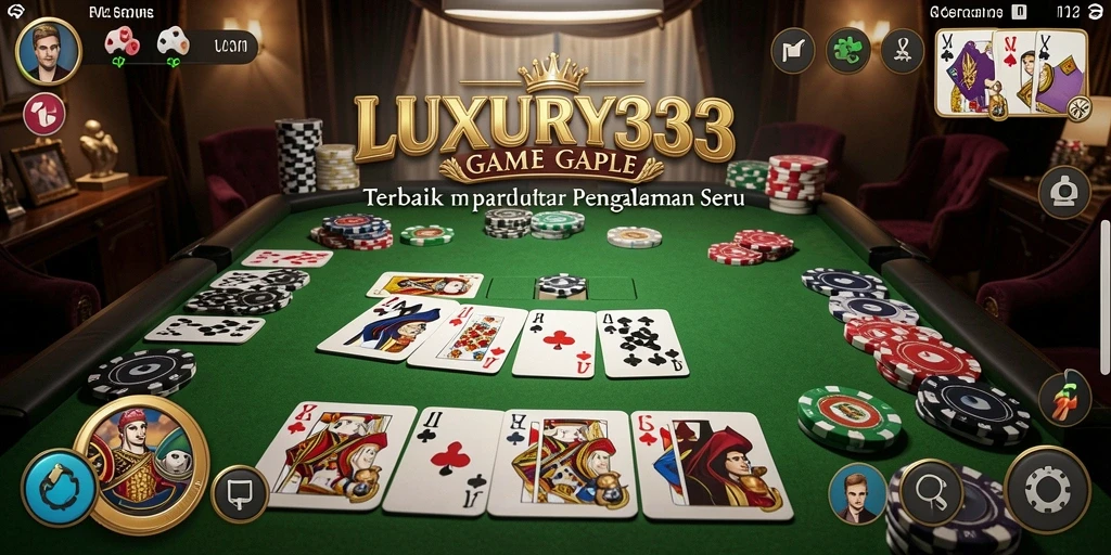 Tampilan gameplay Gaple yang menarik dan interaktif di LUXURY333.