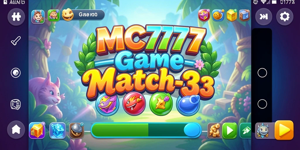 Tangkapan layar MC777 menunjukkan gameplay menantang dari permainan match-3.