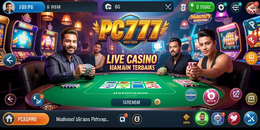 Tampilan gameplay Live Casino yang mendebarkan di PC777.