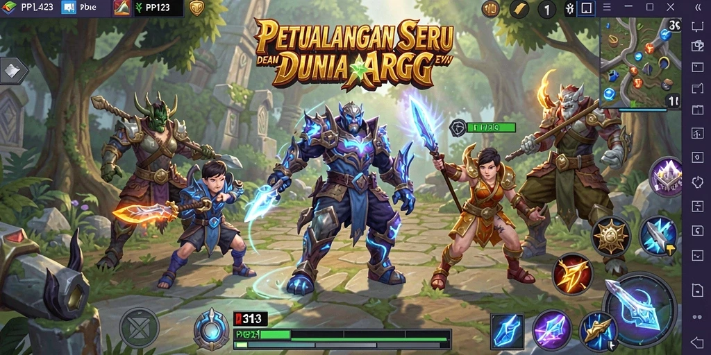 Tampilan gameplay seru dari PP123 dengan aksi ARPG yang mendebarkan.