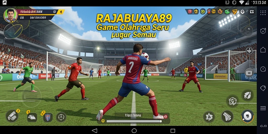 Tangkapan layar utama gameplay RAJABUAYA89 yang menampilkan pertandingan olahraga seru.