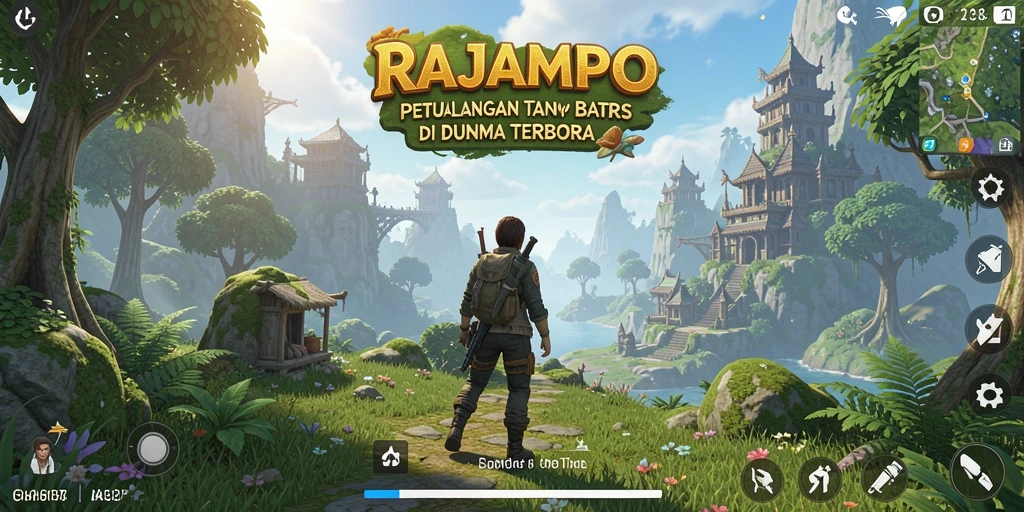 Screenshot menarik menampilkan petualangan seru di dunia terbuka.