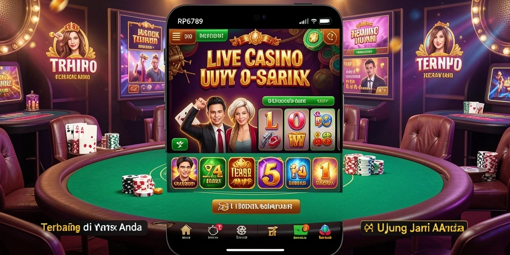 Screenshot utama RP6789 menampilkan suasana Live Casino yang interaktif.