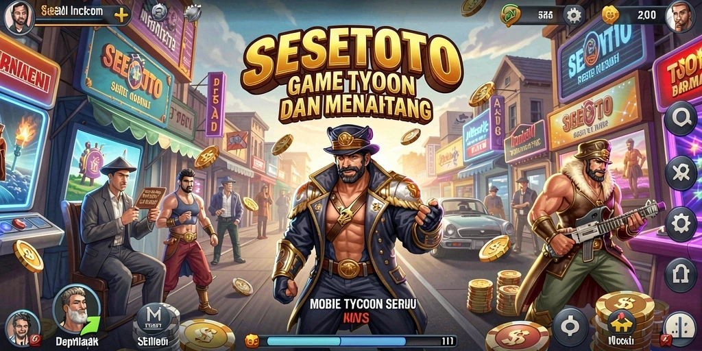 Tampak gameplay menarik dalam SESETOTO yang menggambarkan manajemen bisnis.