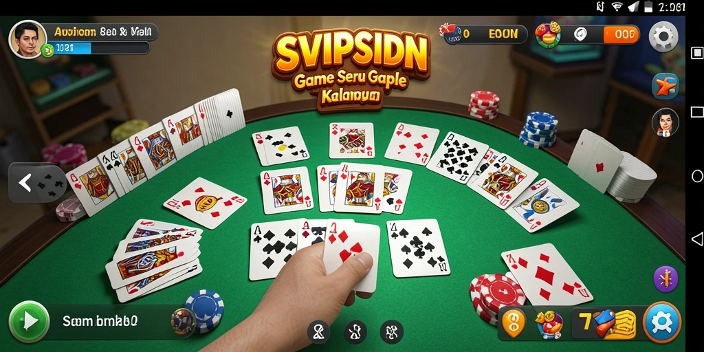 Screenshot gameplay SVIPSIDN menampilkan momen seru dalam permainan Gaple.