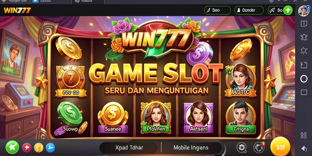 Screenshot gameplay WIN777 menampilkan slot yang penuh warna dan menarik.