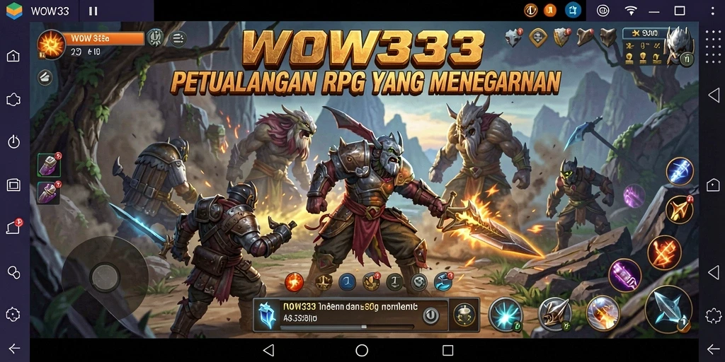 Tampilan gameplay seru dan mendebarkan di WOW33.