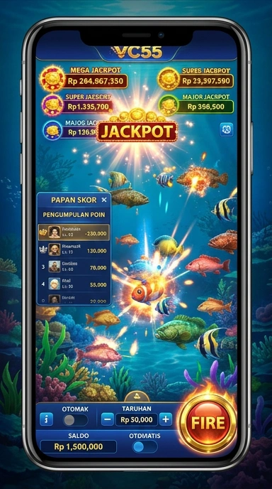 Screenshot menampilkan halaman utama aplikasi vc55 yang menarik.
